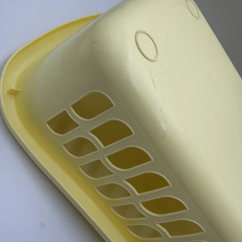 Yellow Laundry‎ Basket Handles Sturdy Prop Shallow Butter Yellow